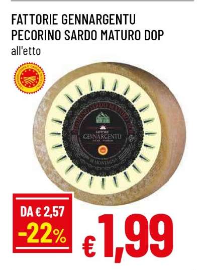 Fattorie Gennargentu Pecorino Sardo Maturo DOP