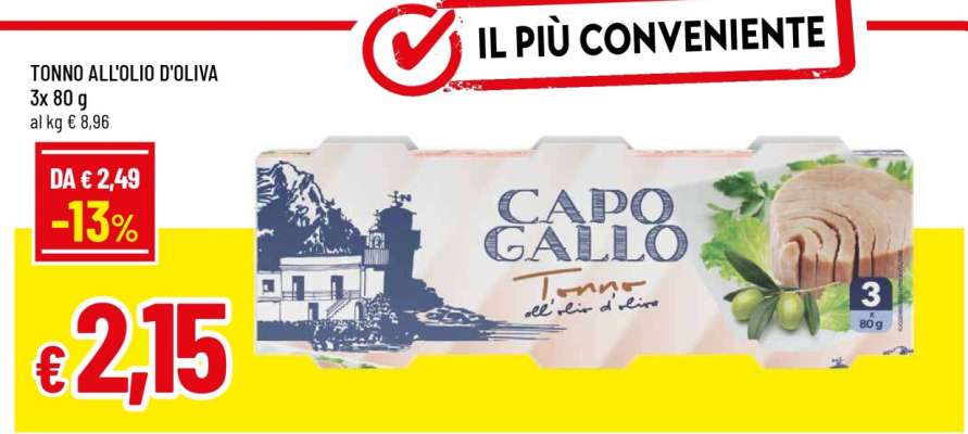 CAPO GALLO Tonno all'olio d'oliva