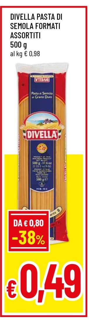 DIVELLA PASTA DI SEMOLA FORMATI ASSORTITI