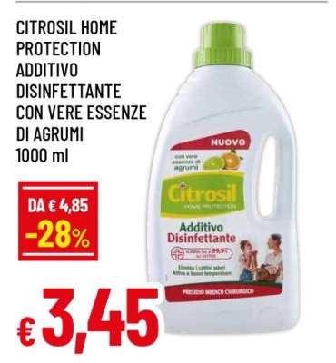 CITROSIL HOME PROTECTION ADDITIVO DISINFETTANTE CON VERE ESSENZE DI AGRUMI