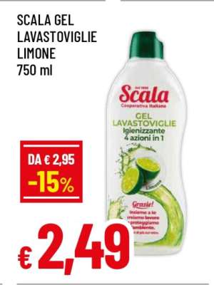 SCALA GEL LAVASTOVIGLIE LIMONE 750 ml