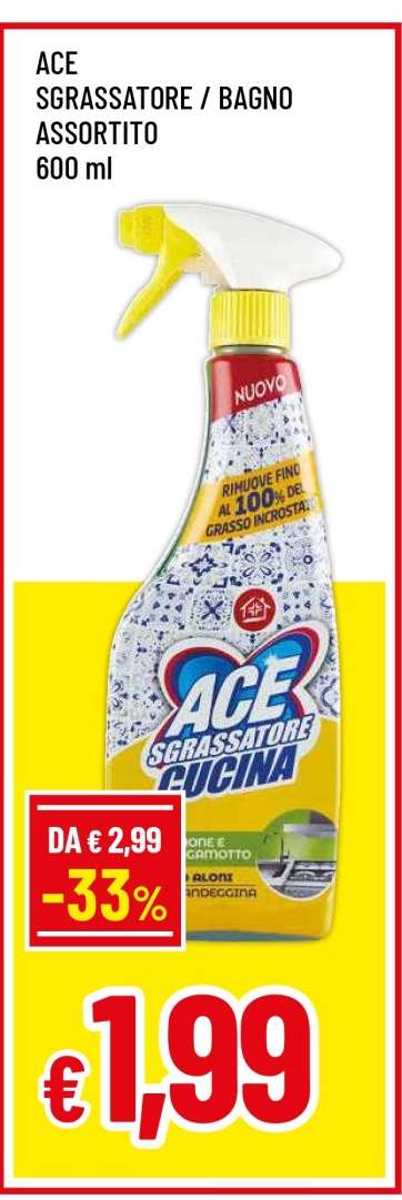 ACE SGRASSATORE / BAGNO ASSORTITO 600 ml