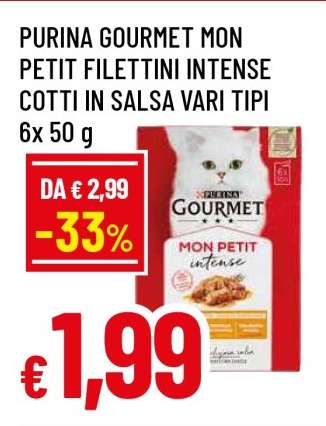 PURINA GOURMET MON PETIT FILETTINI INTENSE COTTI IN SALSA VARI TIPI