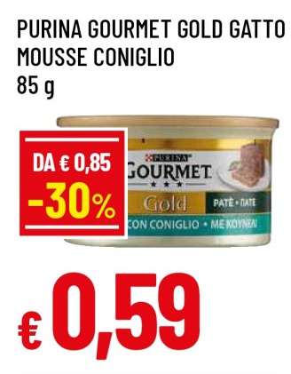 PURINA GOURMET GOLD GATTO MOUSSE CONIGLIO