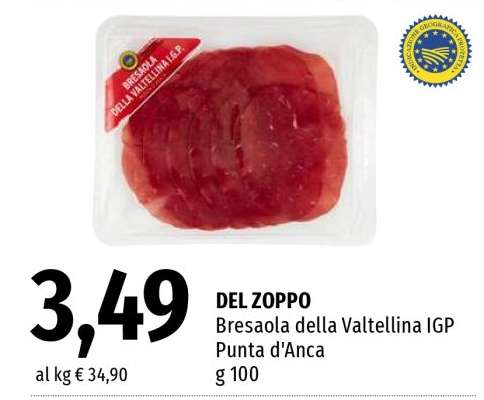 DEL ZOPPO Bresaola della Valtellina IGP Punta d'Anca