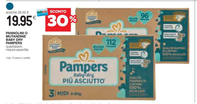 PANNOLINI O MUTANDINE BABY DRY PAMPERS