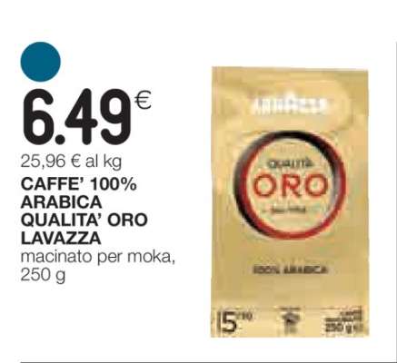 CAFFE' 100% ARABICA QUALITA' ORO LAVAZZA