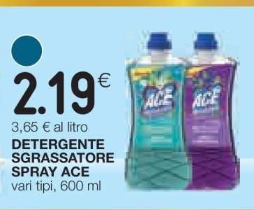 DETERGENTE SGRASSATORE SPRAY ACE