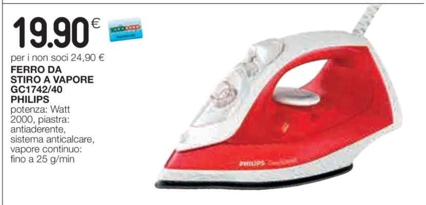 FERRO DA STIRO A VAPORE GC1742/40 PHILIPS