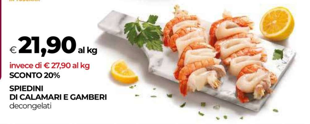 SPIEDINI DI CALAMARI E GAMBERI