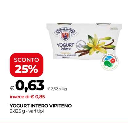 Yogurt Intero Vipiteno
