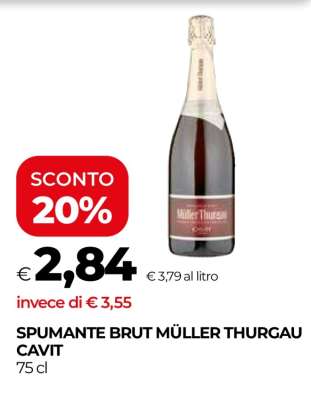 SPUMANTE BRUT MÜLLER THURGAU CAVIT