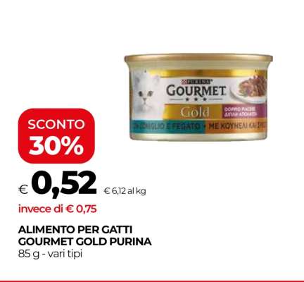 ALIMENTO PER GATTI GOURMET GOLD PURINA