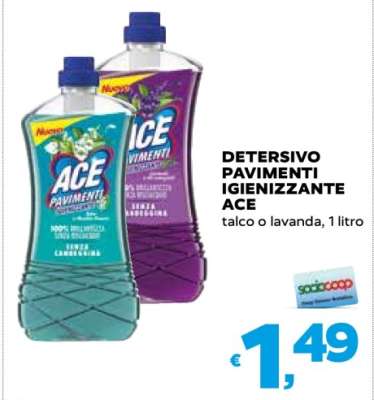 DETERSIVO PAVIMENTI IGIENIZZANTE ACE