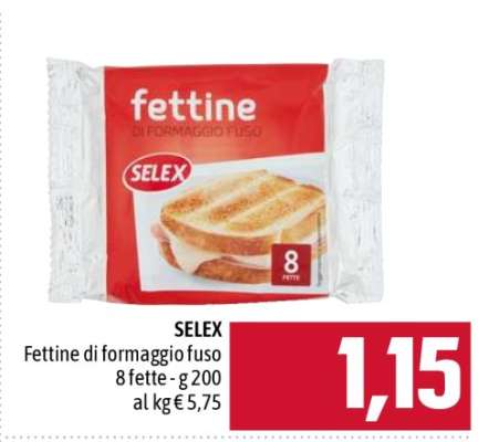 SELEX Fettine di formaggio fuso