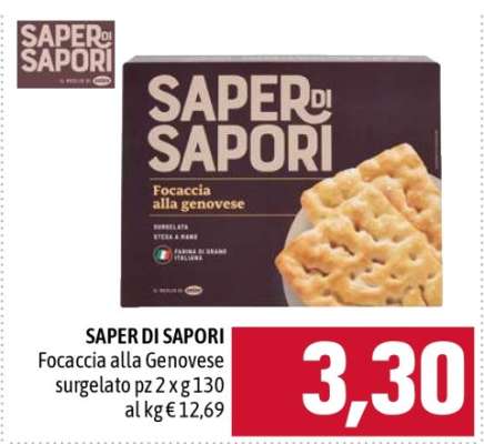 SAPER DI SAPORI Focaccia alla Genovese