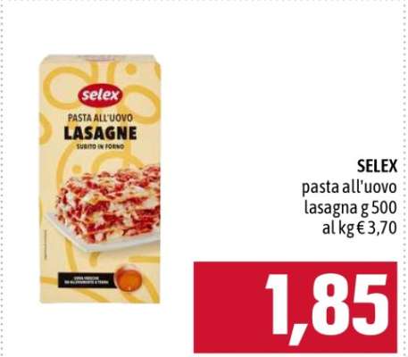 SELEX pasta all'uovo lasagna