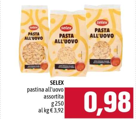 SELEX pastina all'uovo assortita
