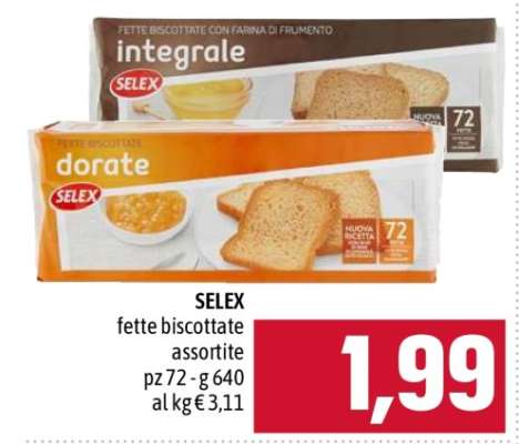 SELEX fette biscottate assortite