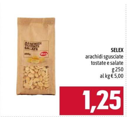 SELEX Arachidi Sgusciate Tostate e Salate