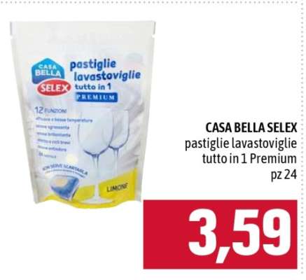 CASA BELLA SELEX pastiglie lavastoviglie tutto in 1 Premium
