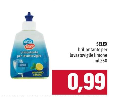 SELEX brillantante per lavastoviglie limone