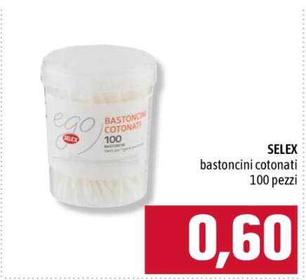 SELEX bastoncini cotonati 100 pezzi