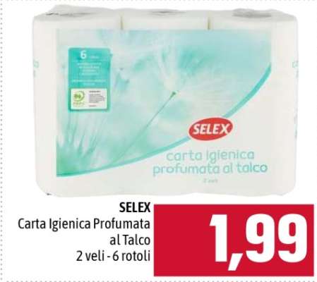 SELEX Carta Igienica Profumata al Talco