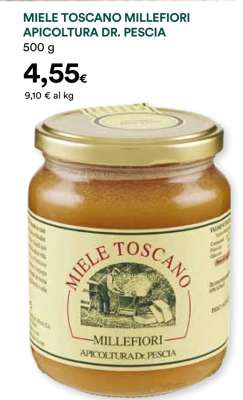 MIELE TOSCANO MILLEFIORI APICOLTURA DR. PESCIA