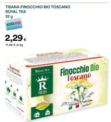 TISANA FINOCCHIO BIO TOSCANO ROYAL TEA