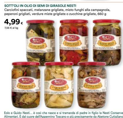 SOTT'OLI IN OLIO DI SEMI DI GIRASOLE NESTI