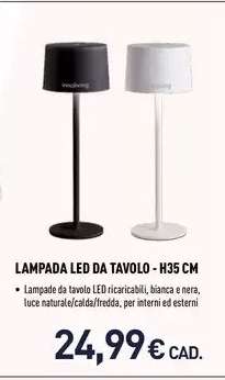 LAMPADA LED DA TAVOLO - H35 CM