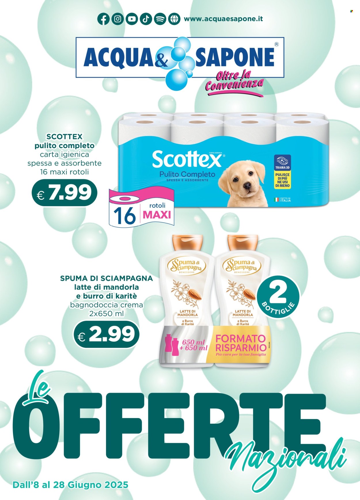Volantino Acqua & Sapone - 8/6/2025 - 28/6/2025. Pagina 1