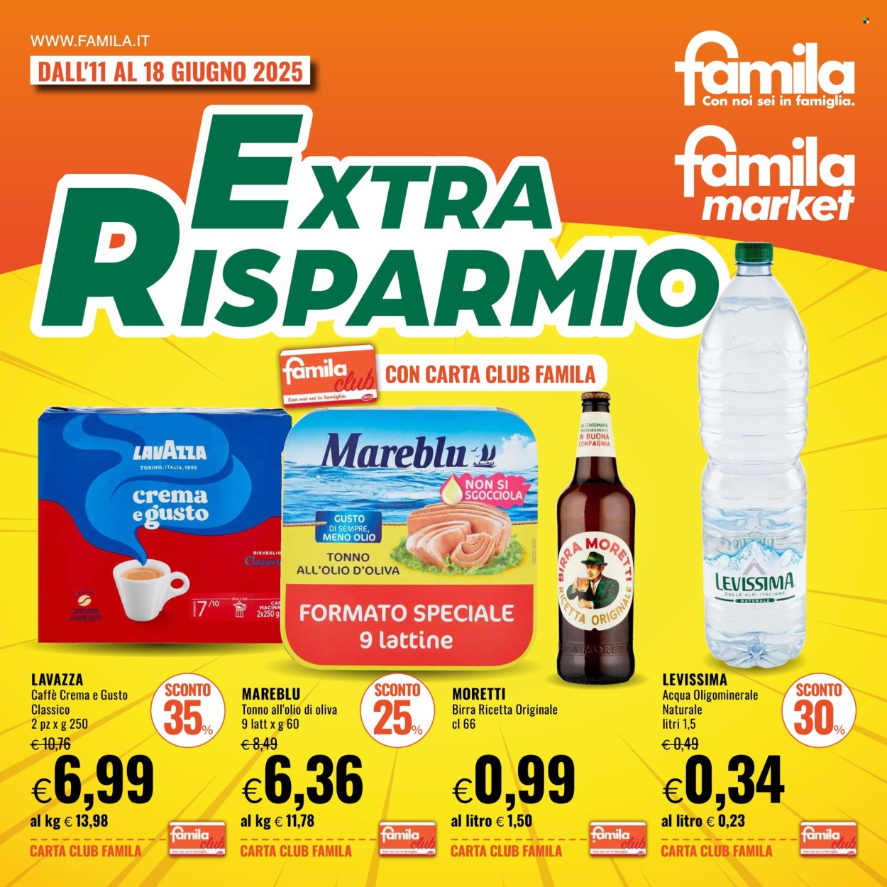Volantino Famila - 11/6/2025 - 18/6/2025. Pagina 1