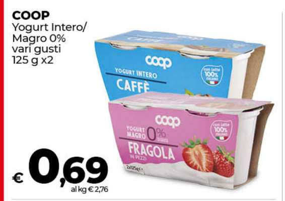 COOP Yogurt Intero/Magro 0%