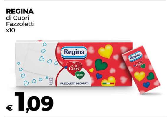 REGINA di Cuori Fazzoletti x10