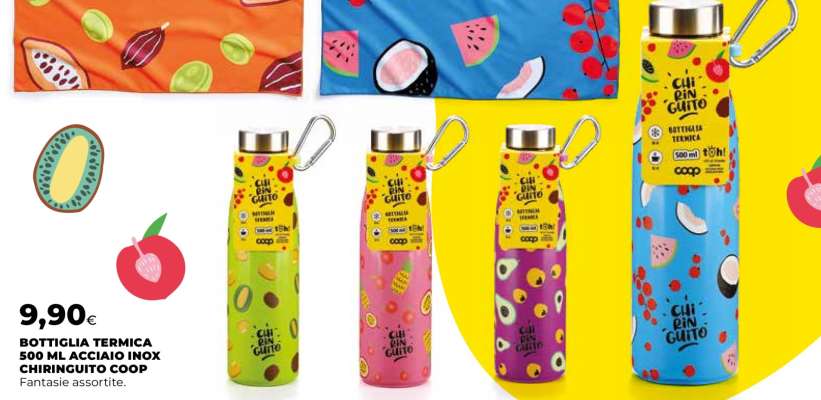 BOTTIGLIA TERMICA 500 ML ACCIAIO INOX CHIRINGUITO COOP