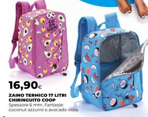 ZAINO TERMICO 17 LITRI CHIRINGUITO COOP