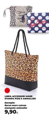 LINEA ACCESSORI MARE STAMPA POIS E ANIMALIER