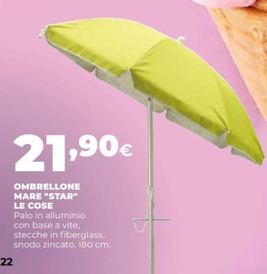 OMBRELLONE MARE 'STAR' LE COSE