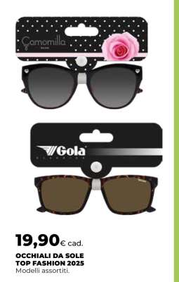 OCCHIALI DA SOLE TOP FASHION 2025