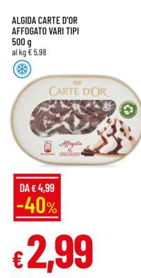 ALGIDA CARTE D'OR AFFOGATO VARI TIPI