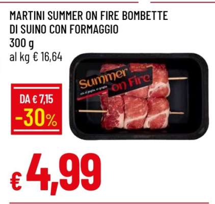 MARTINI SUMMER ON FIRE BOMBETTE DI SUINO CON FORMAGGIO