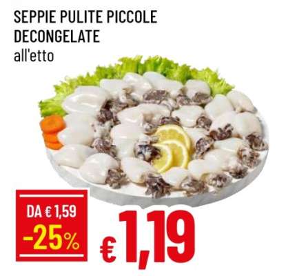 SEPPIE PULITE PICCOLE DECONGELATE