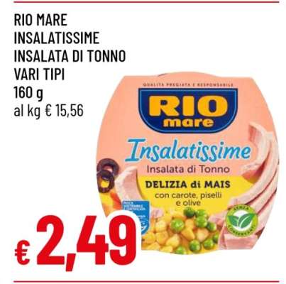 RIO MARE INSALATISSIME INSALATA DI TONNO VARI TIPI