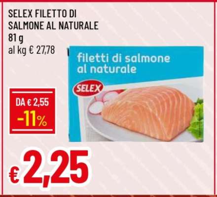 SELEX FILETTO DI SALMONE AL NATURALE