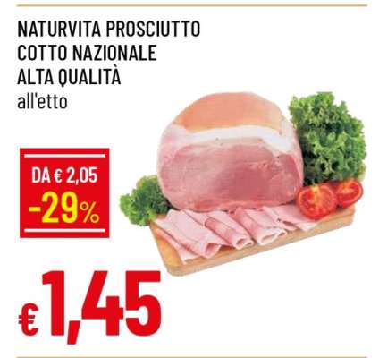 NATURVITA PROSCIUTTO COTTO NAZIONALE ALTA QUALITÀ