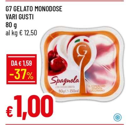 G7 GELATO MONODOSE VARI GUSTI