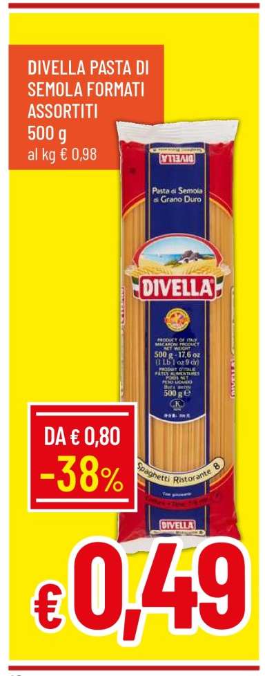 DIVELLA PASTA DI SEMOLA FORMATI ASSORTITI