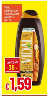 VIDAL BAGNODOCCIA PROFUMAZIONI ASSORTITE 600 ml